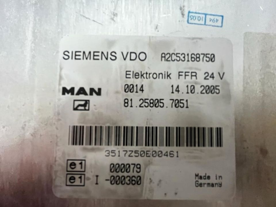 MAN SIEMENS VDO ELEKTRONIK FFR Steuergerät 81.25805.7051 - Centralina electrónica para Camião: foto 2 MAN SIEMENS VDO ELEKTRONIK FFR Steuergerät 81.25805.7051 - Centralina electrónica para Camião: foto 2