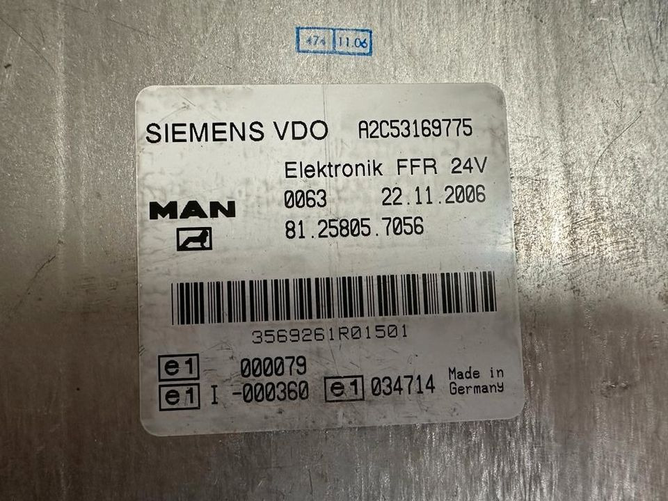 MAN SIEMENS VDO ELEKTRONIK FFR Steuergerät 81.25805.7056 - Centralina electrónica para Camião: foto 2 MAN SIEMENS VDO ELEKTRONIK FFR Steuergerät 81.25805.7056 - Centralina electrónica para Camião: foto 2