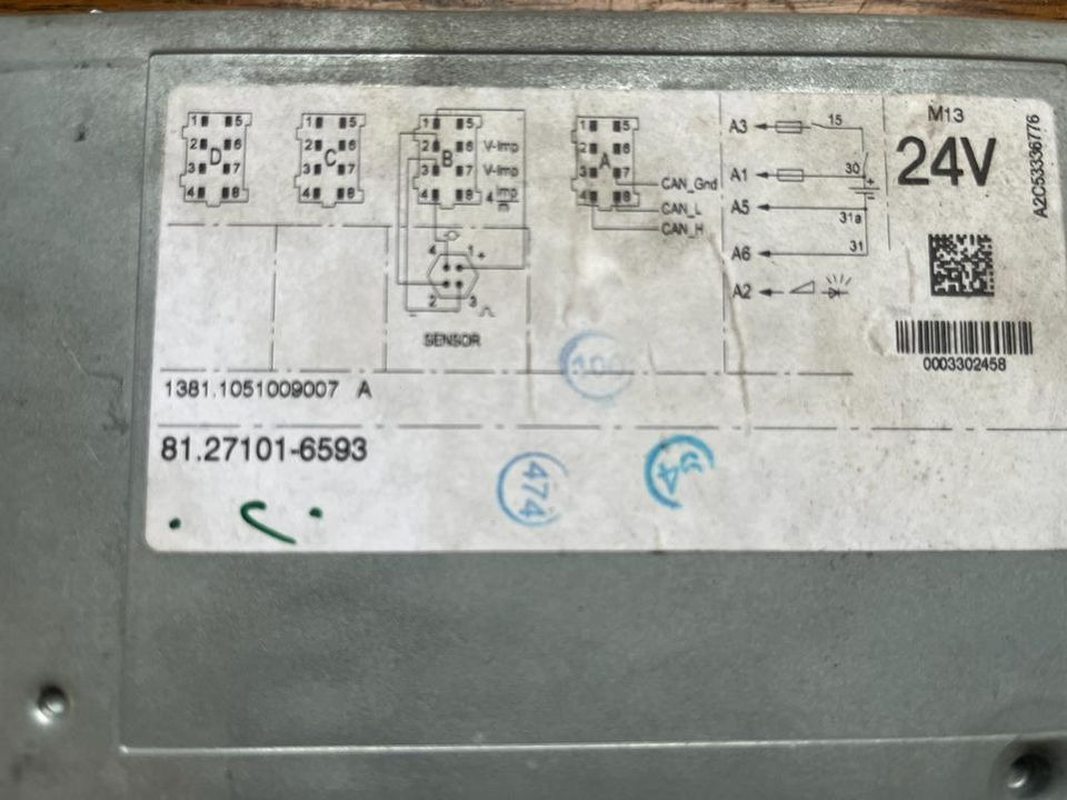 MAN TGX TGS TGA TGL Tachograph 81.27101-6593 - Tacógrafo para Camião: foto 2 MAN TGX TGS TGA TGL Tachograph 81.27101-6593 - Tacógrafo para Camião: foto 2