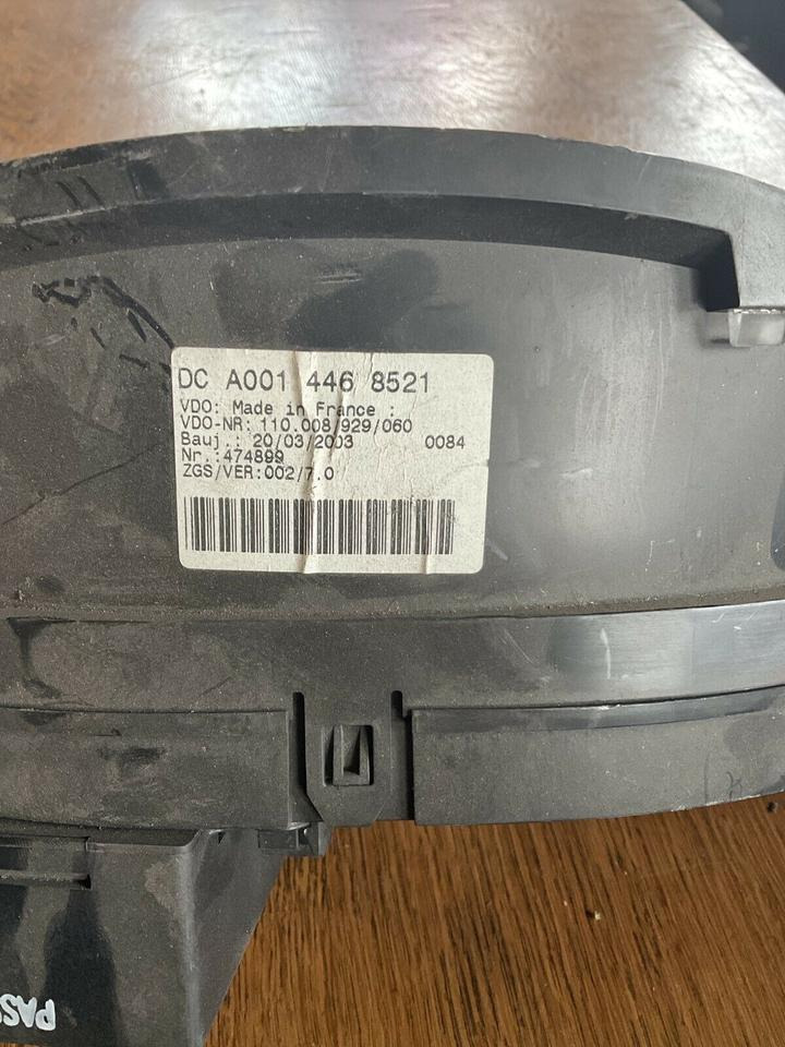 Mercedes Sprinter Kombiinstrument Tacho A0014468521 - Tacógrafo para Camião: foto 2 Mercedes Sprinter Kombiinstrument Tacho A0014468521 - Tacógrafo para Camião: foto 2