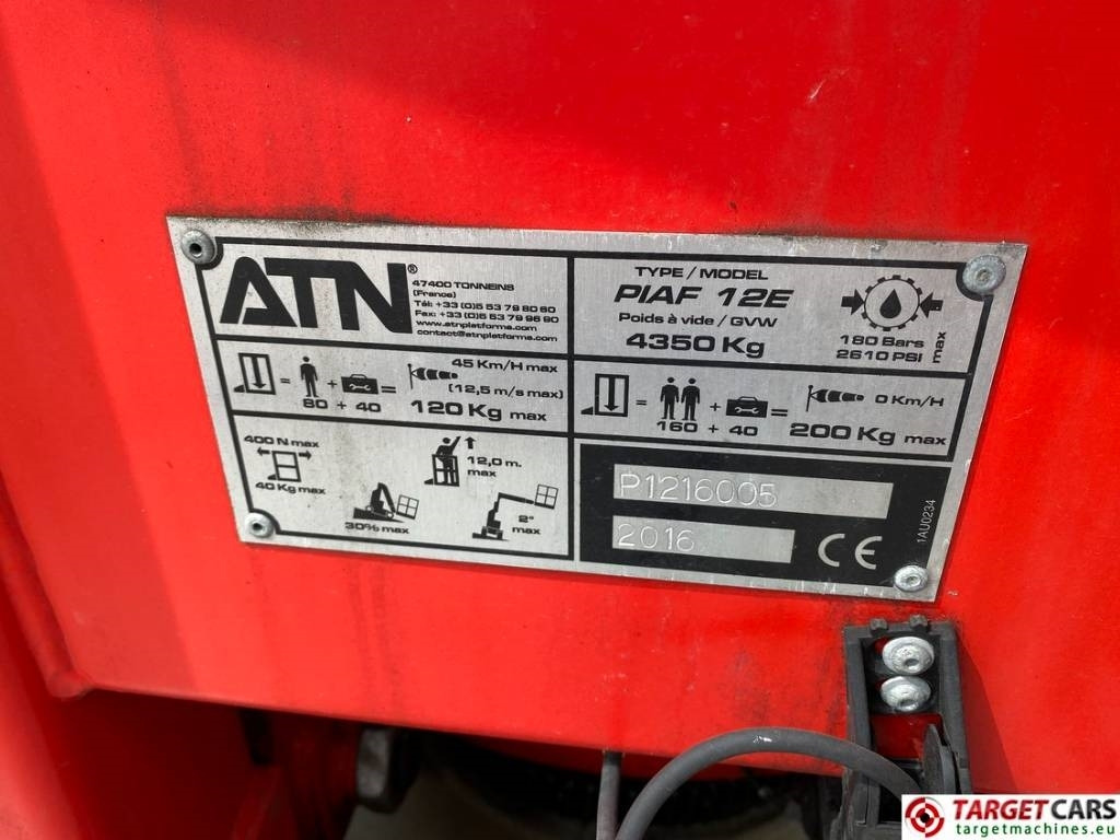 Plataforma de mastro vertical ATN Piaf 12E Electric Vertical Mast Work Lift 1187cm: foto 10