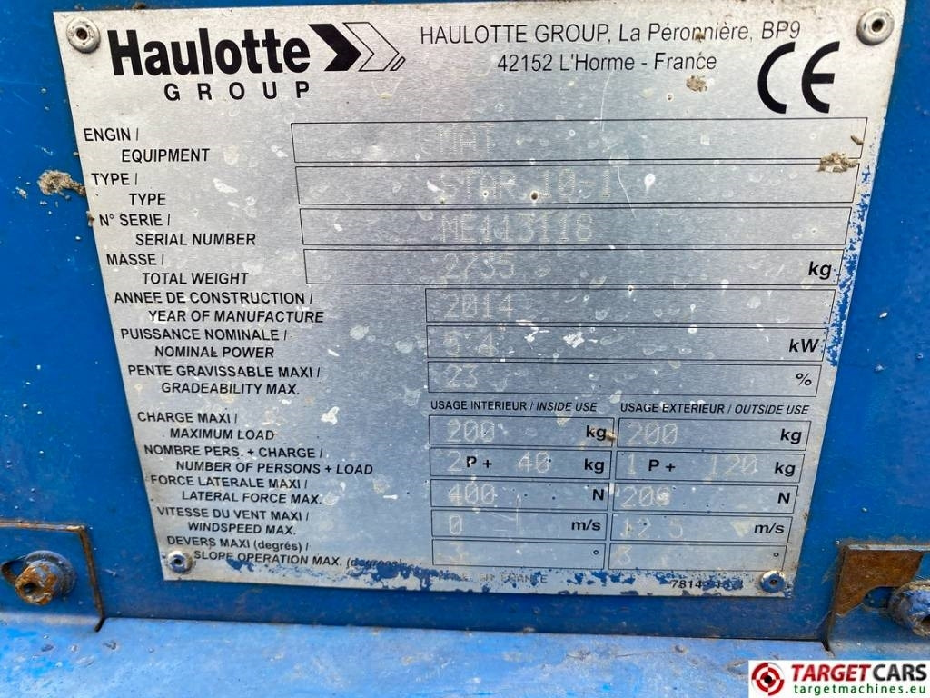 Plataforma de mastro vertical Haulotte Star 10 Electric Vertical Mast Work Lift 1000cm: foto 10 Plataforma de mastro vertical Haulotte Star 10 Electric Vertical Mast Work Lift 1000cm: foto 10