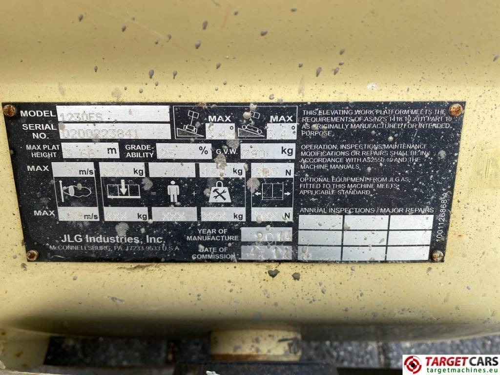 Plataforma de mastro vertical JLG 1230ES Electric Vertical Mast Work Lift 566cm: foto 10