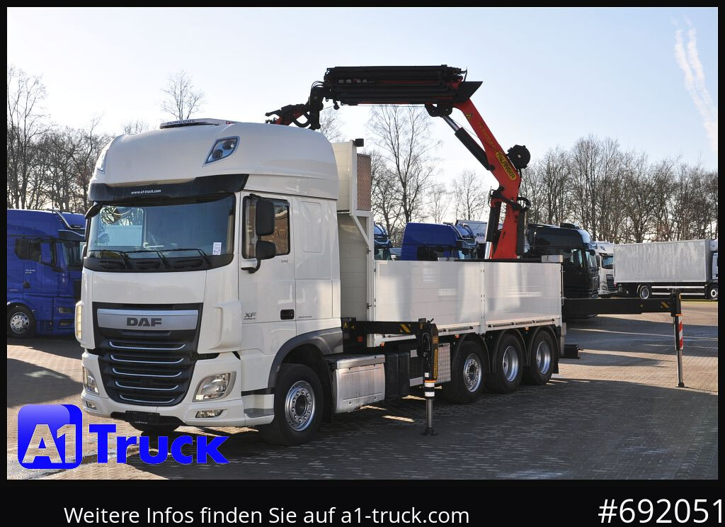 Camião de caixa aberta/ Plataforma, Camião grua DAF XF 510 SSC PK 34.002, Jib Seilwinde Funk: foto 11
