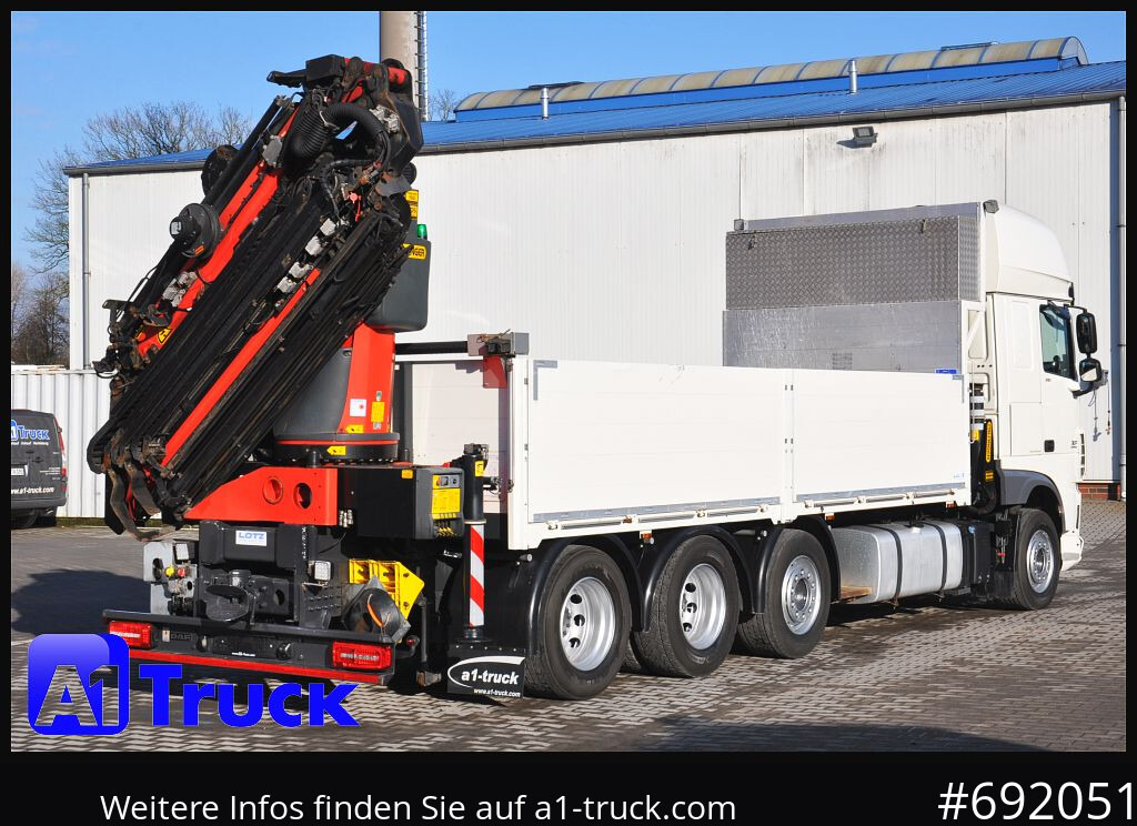 Camião de caixa aberta/ Plataforma, Camião grua DAF XF 510 SSC PK 34.002, Jib Seilwinde Funk: foto 9