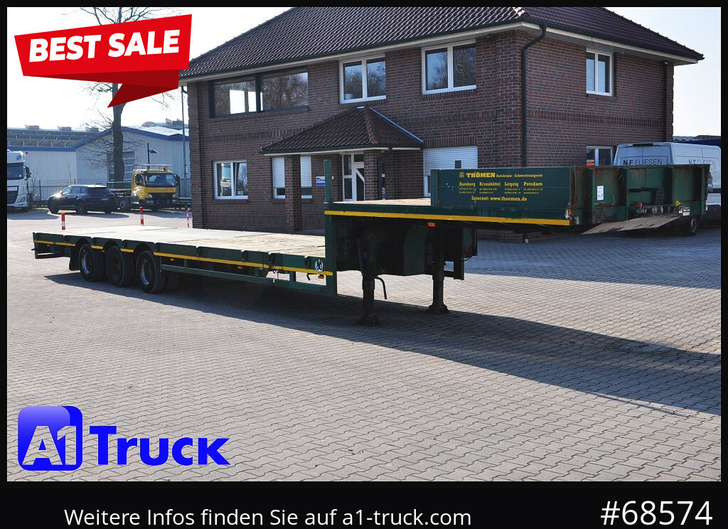 FAYMONVILLE Plattform, ausziehbar, Lenkachse, Tieflader, 15250mm lang - Semi-reboque plataforma/ Caixa aberta: foto 1 FAYMONVILLE Plattform, ausziehbar, Lenkachse, Tieflader, 15250mm lang - Semi-reboque plataforma/ Caixa aberta: foto 1