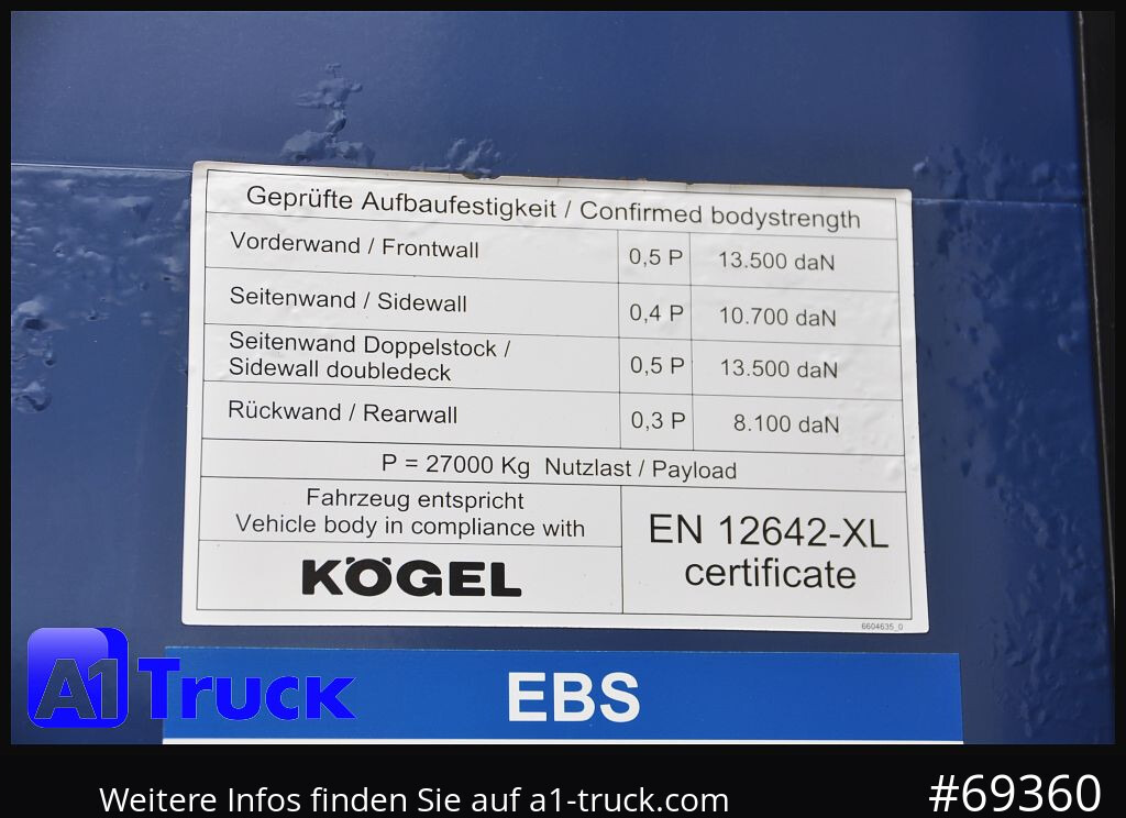 Semi-reboque de lona KOEGEL S24-1 Mega, SAF, Code XL: foto 13 Semi-reboque de lona KOEGEL S24-1 Mega, SAF, Code XL: foto 13