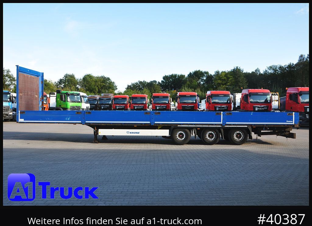 Semi-reboque plataforma/ Caixa aberta KRONE Mega, Pritsche, 1 Vorbesitzer, TÜV 01-2026, Staplerhalterung: foto 11 Semi-reboque plataforma/ Caixa aberta KRONE Mega, Pritsche, 1 Vorbesitzer, TÜV 01-2026, Staplerhalterung: foto 11