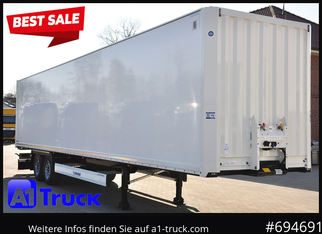 KRONE SZ 2 achs Koffer, Code XL, VDI 2700, SOFORT - Semi-reboque furgão: foto 1 KRONE SZ 2 achs Koffer, Code XL, VDI 2700, SOFORT - Semi-reboque furgão: foto 1