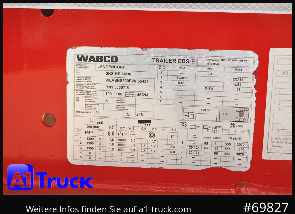 Semi-reboque basculante LANGENDORF SKS-HS 24-30, 26m³ Stahl, Lift Alufelgen,: foto 6