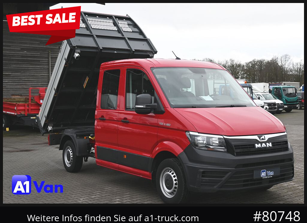 MAN TGE 3.180 Doka Kipper,Klima, AHK,Tüv Neu - Carrinha basculante, Carrinha cabine dupla: foto 1 MAN TGE 3.180 Doka Kipper,Klima, AHK,Tüv Neu - Carrinha basculante, Carrinha cabine dupla: foto 1