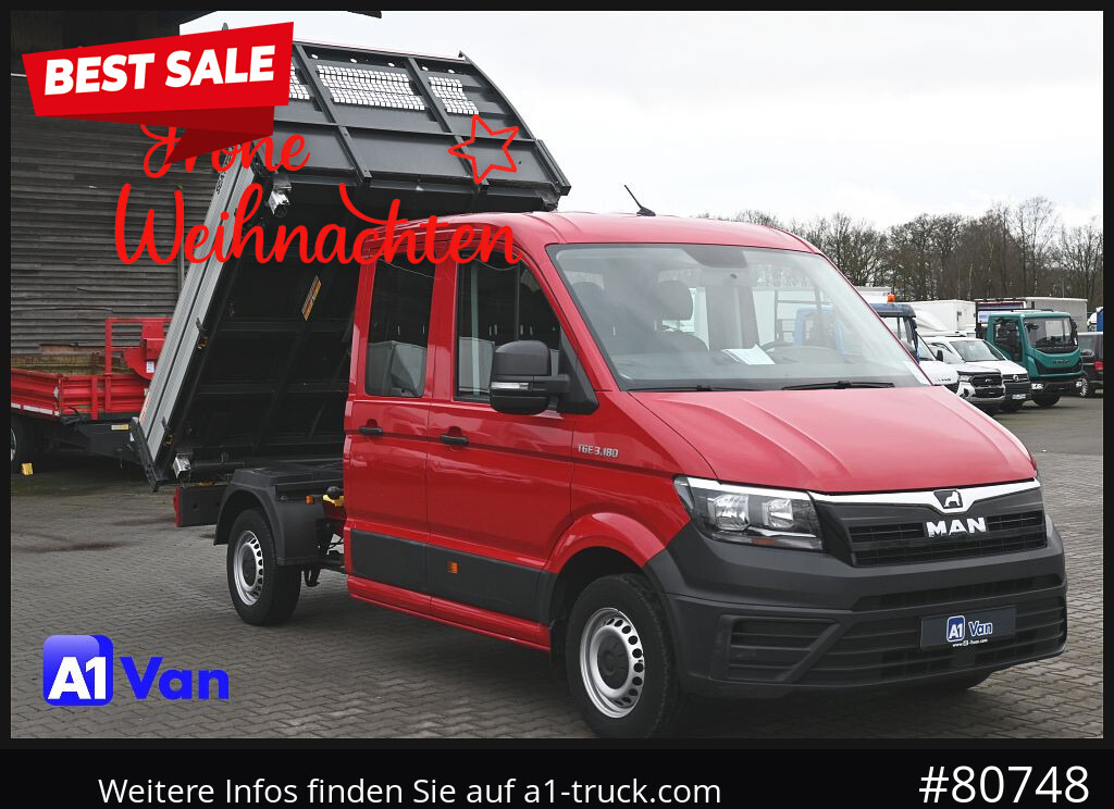 MAN TGE 3.180 Doka Kipper,Klima, AHK,Tüv Neu - Carrinha basculante, Carrinha cabine dupla: foto 1 MAN TGE 3.180 Doka Kipper,Klima, AHK,Tüv Neu - Carrinha basculante, Carrinha cabine dupla: foto 1