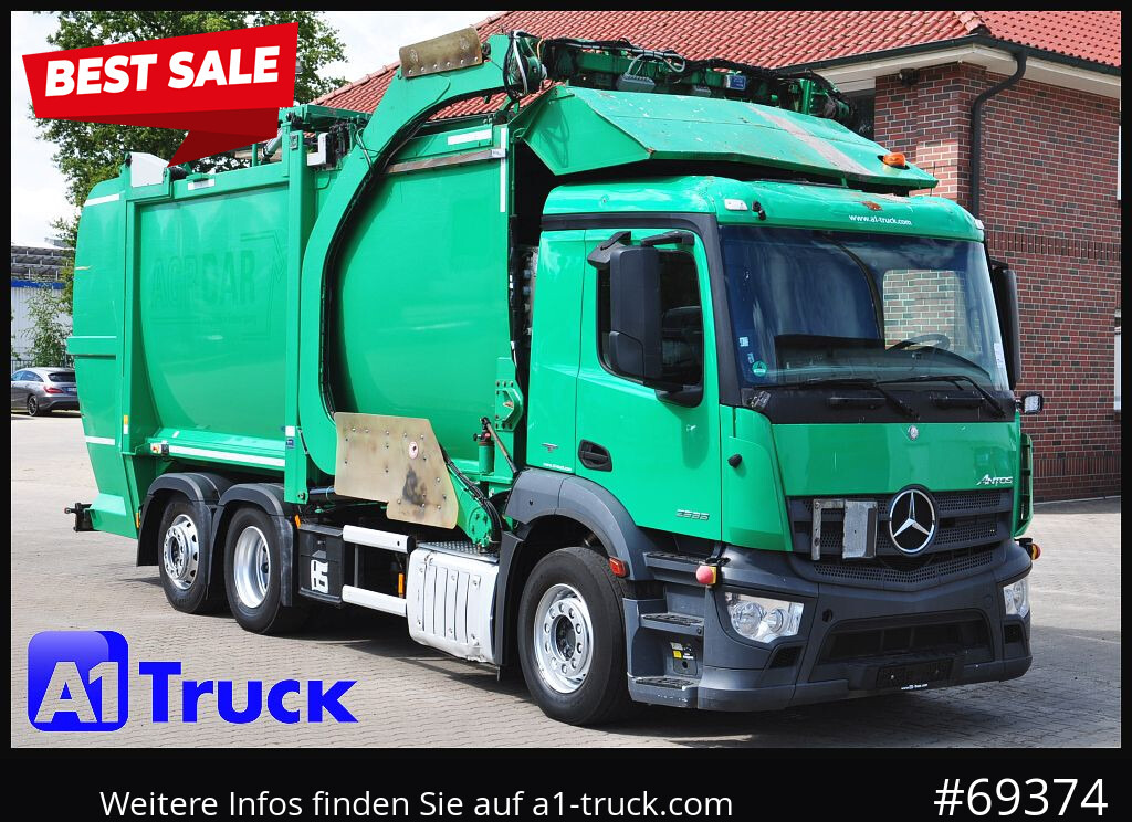 MERCEDES-BENZ Antos 2533, HS Millenium XXL37 Überkopflader, - Caminhão de lixo: foto 1 MERCEDES-BENZ Antos 2533, HS Millenium XXL37 Überkopflader, - Caminhão de lixo: foto 1