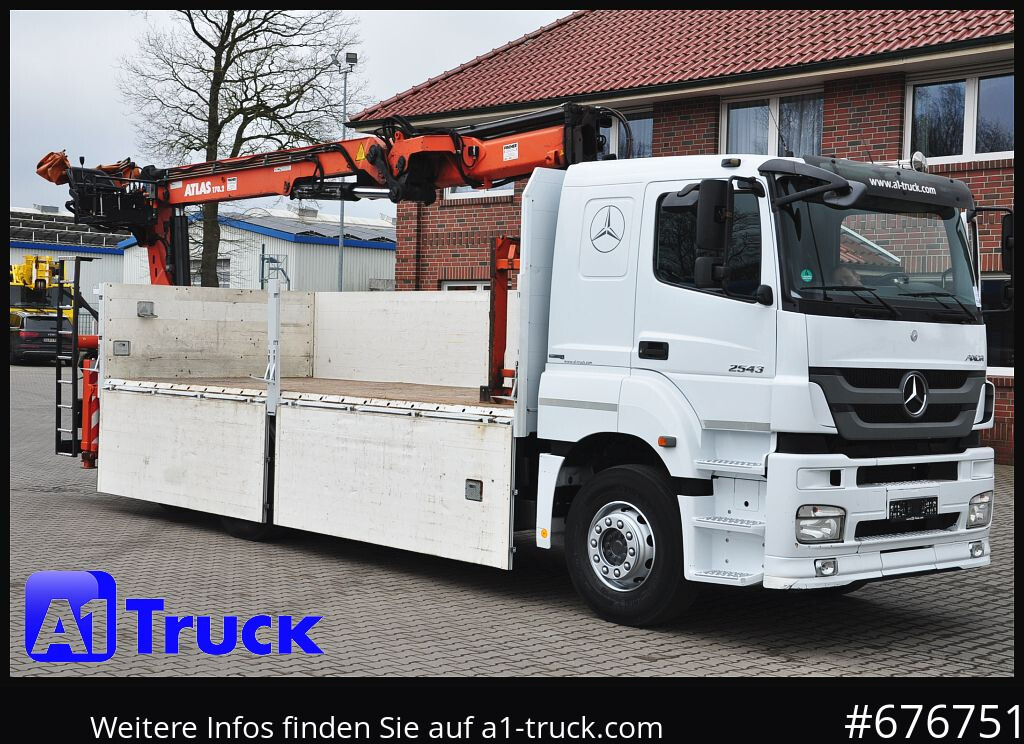 MERCEDES-BENZ Axor 2543, Atlas 170.2 Kran, Lift-Lenkachse, - Camião de caixa aberta/ Plataforma, Camião grua: foto 3 MERCEDES-BENZ Axor 2543, Atlas 170.2 Kran, Lift-Lenkachse, - Camião de caixa aberta/ Plataforma, Camião grua: foto 3