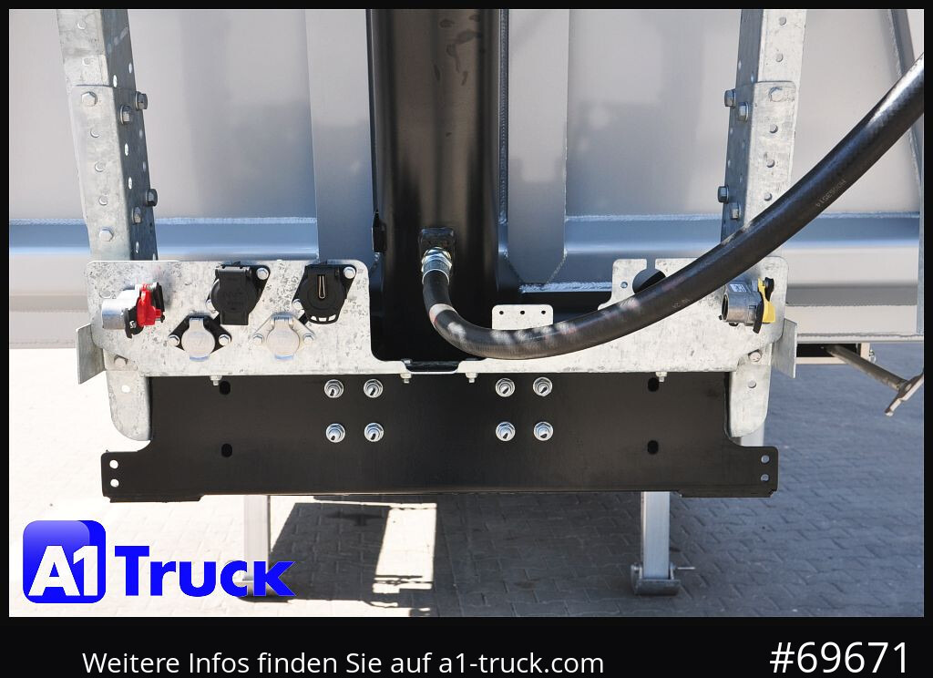 REISCH RHKS, Alu-Kippmulde 52m³, Kombitüren, Alufelgen, Liftachse, - Semi-reboque basculante: foto 4 REISCH RHKS, Alu-Kippmulde 52m³, Kombitüren, Alufelgen, Liftachse, - Semi-reboque basculante: foto 4