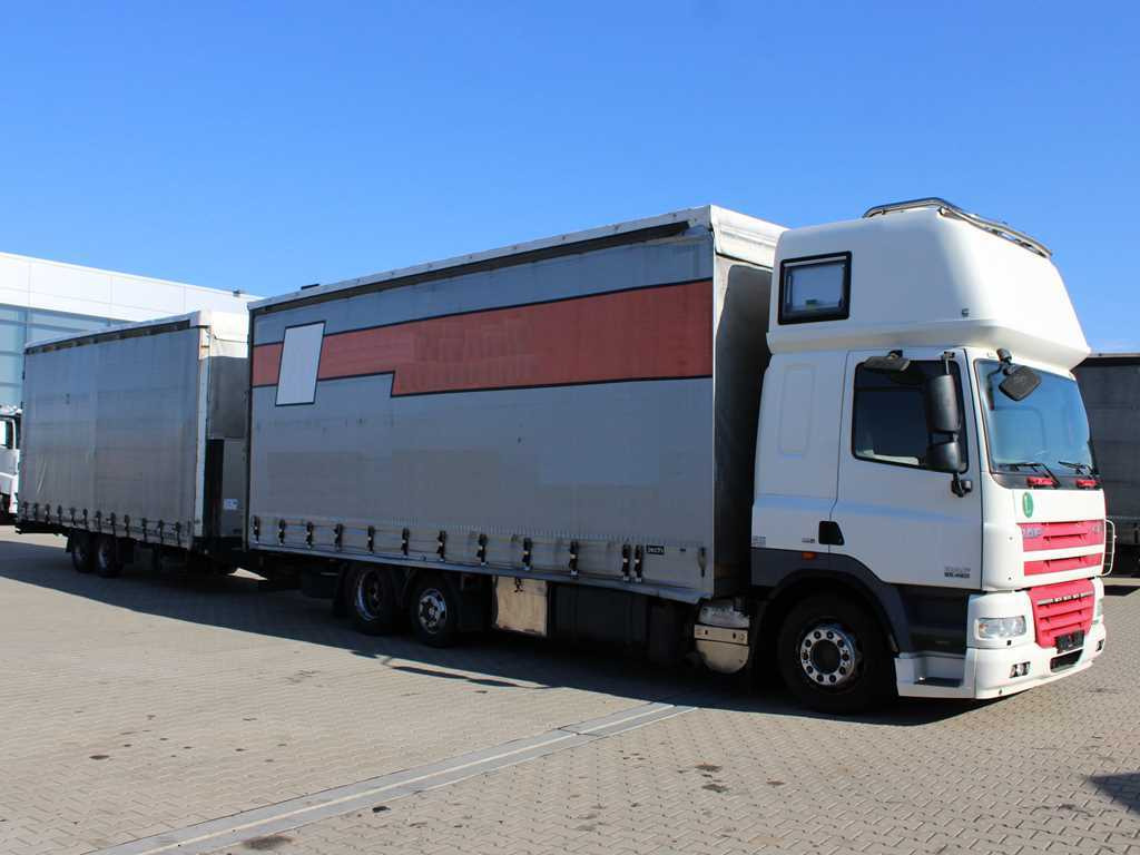 DAF CF 85.460, 6X2, INDEPENDENT AIR CONDITIONING + FLIEGL TPS 100 (2003) - Camião de lona: foto 3 DAF CF 85.460, 6X2, INDEPENDENT AIR CONDITIONING + FLIEGL TPS 100 (2003) - Camião de lona: foto 3