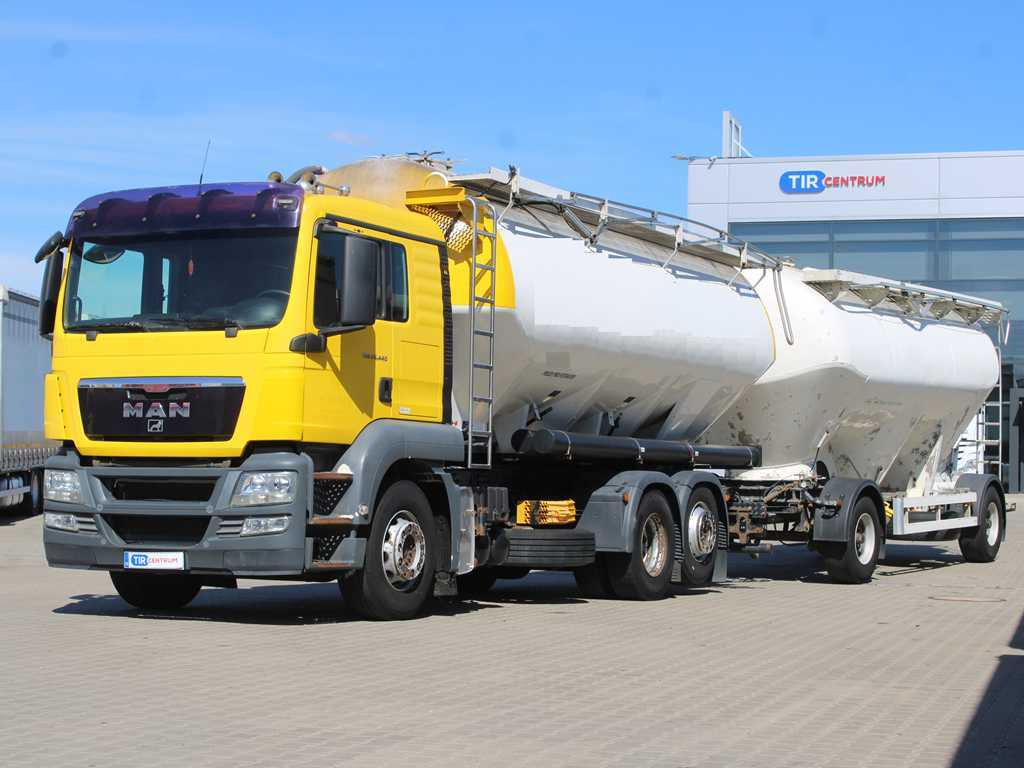 MAN TGA 26.440, 6x2, EURO 5, FELDBINDER 30m3, LIFTING AXLE, SILO + SPITZER (2006) - Camião cisterna: foto 1 MAN TGA 26.440, 6x2, EURO 5, FELDBINDER 30m3, LIFTING AXLE, SILO + SPITZER (2006) - Camião cisterna: foto 1