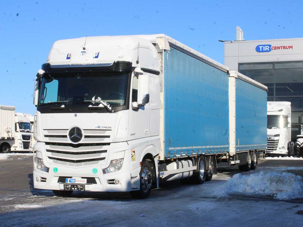 Mercedes-Benz ACTROS 2553, EURO 6, 6X2, AIR SUSPENSION, DRIVE-THROUGH + PANAV - Camião de lona: foto 1 Mercedes-Benz ACTROS 2553, EURO 6, 6X2, AIR SUSPENSION, DRIVE-THROUGH + PANAV - Camião de lona: foto 1