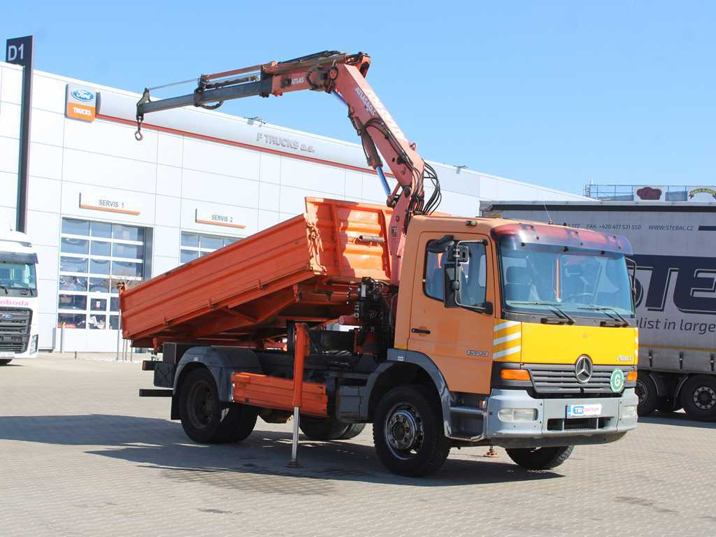 Mercedes-Benz Atego 1523, HYDRAULIC ARM ATLAS 60.1, THREE-SIDED - Camião basculante, Camião grua: foto 3 Mercedes-Benz Atego 1523, HYDRAULIC ARM ATLAS 60.1, THREE-SIDED - Camião basculante, Camião grua: foto 3