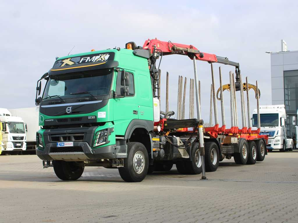 Volvo FM 540, EURO 6, 6X6, VEB+, HYDRAULIC ARM PALFINGER Q170Z96 - Tractor, Semi-reboque transporte de madeira: foto 1 Volvo FM 540, EURO 6, 6X6, VEB+, HYDRAULIC ARM PALFINGER Q170Z96 - Tractor, Semi-reboque transporte de madeira: foto 1