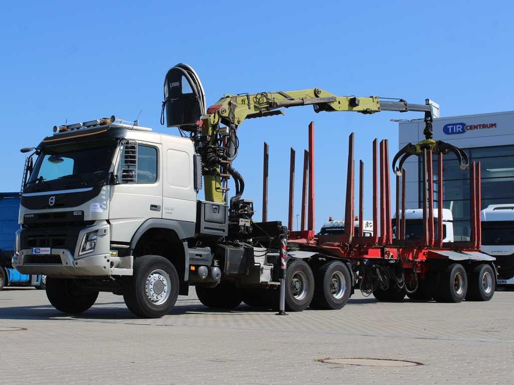 Volvo FMX 500, 6X6, LOGLIFT F265Z95 + DOLL trailer (2007) - Camião de transporte de madeira, Camião grua: foto 1 Volvo FMX 500, 6X6, LOGLIFT F265Z95 + DOLL trailer (2007) - Camião de transporte de madeira, Camião grua: foto 1