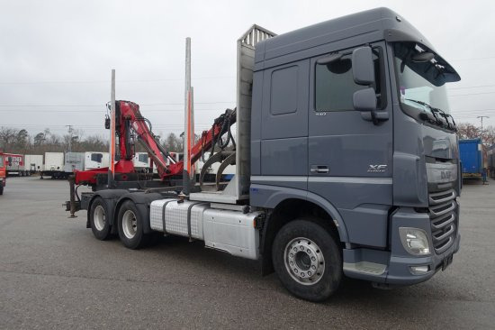 DAF FAT XF 510 mit Penz Ladekran 15Z8.70 inkl. Holzgreifer 6x4 - Camião de transporte de madeira: foto 3 DAF FAT XF 510 mit Penz Ladekran 15Z8.70 inkl. Holzgreifer 6x4 - Camião de transporte de madeira: foto 3