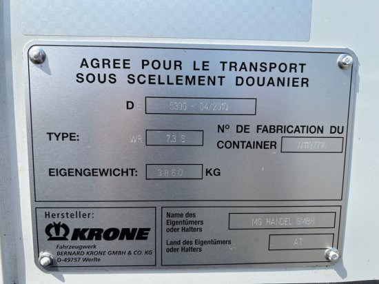 Reboque transportador de contêineres/ Caixa móvel novo Krone Kühlwechselpritsche Cool Box TK T-800R, 7.30 Meter, Neu: foto 8 Reboque transportador de contêineres/ Caixa móvel novo Krone Kühlwechselpritsche Cool Box TK T-800R, 7.30 Meter, Neu: foto 8