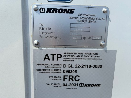 Reboque transportador de contêineres/ Caixa móvel novo Krone Kühlwechselpritsche Cool Box TK T-800R, 7.30 Meter, Neu: foto 9 Reboque transportador de contêineres/ Caixa móvel novo Krone Kühlwechselpritsche Cool Box TK T-800R, 7.30 Meter, Neu: foto 9