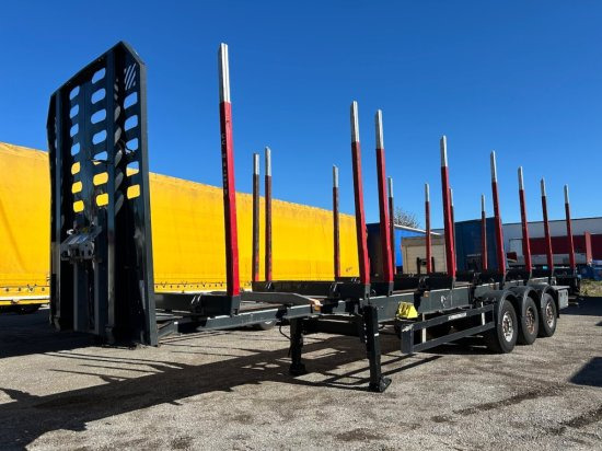 Schwarzmüller Holzauflieger, 8 Rungenpaare, SAF-Achsen, Liftachse - Semi-reboque transporte de madeira: foto 1 Schwarzmüller Holzauflieger, 8 Rungenpaare, SAF-Achsen, Liftachse - Semi-reboque transporte de madeira: foto 1