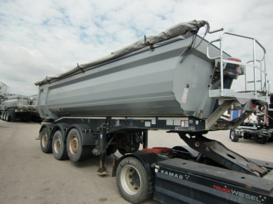 Schwarzmüller Kippmulde 25m³, SAF, Rollplane, Podest - Semi-reboque basculante: foto 1 Schwarzmüller Kippmulde 25m³, SAF, Rollplane, Podest - Semi-reboque basculante: foto 1