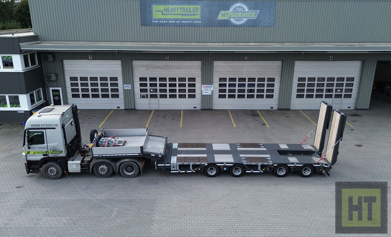 Faymonville 4-(2+2)-Achs-Tele-Semi m. Radmulden u. Rampen - Semi-reboque baixa: foto 2 Faymonville 4-(2+2)-Achs-Tele-Semi m. Radmulden u. Rampen - Semi-reboque baixa: foto 2