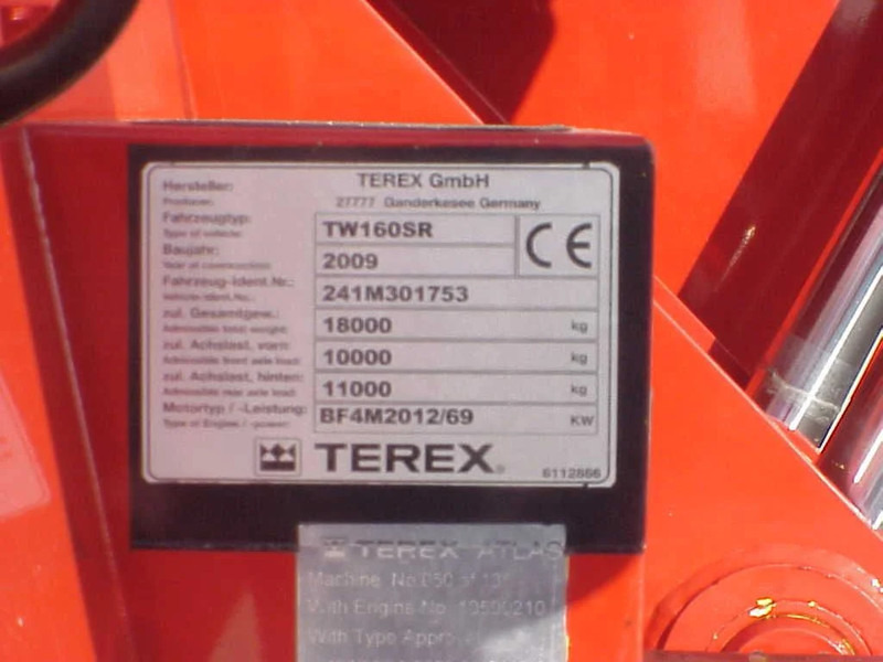 Terex TW 160 SR RAILWAY EXAVATOR - Escavadeira de rodas: foto 5 Terex TW 160 SR RAILWAY EXAVATOR - Escavadeira de rodas: foto 5