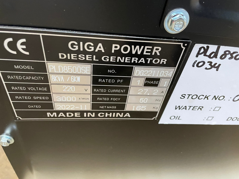 Gerador elétrico novo Giga power PLD8500SE 8 kVA silent generator: foto 10