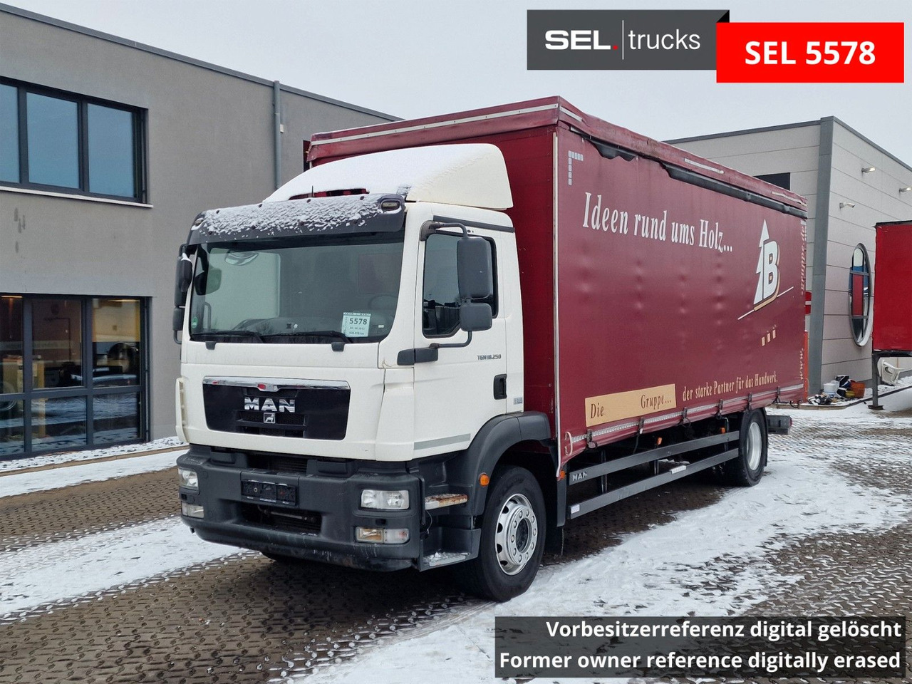 MAN TGM 18.250 4X2 LL / Staplerhalterung - Camião de lona: foto 1 MAN TGM 18.250 4X2 LL / Staplerhalterung - Camião de lona: foto 1
