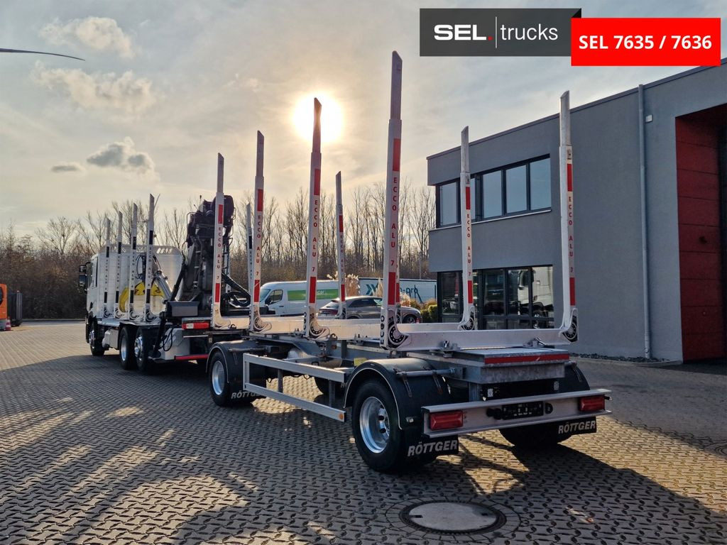Camião de transporte de madeira, Camião grua Renault T 520 / Alu-Felgen / Euro 6D / Liftachse: foto 8