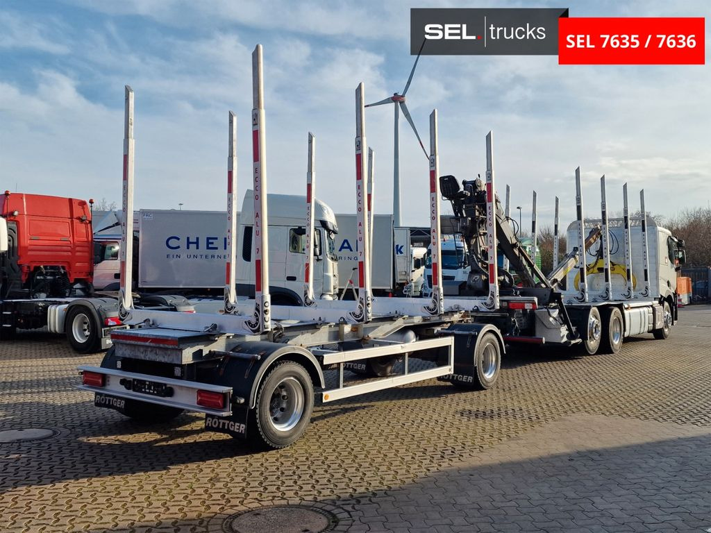 Camião de transporte de madeira, Camião grua Renault T 520 / Alu-Felgen / Euro 6D / Liftachse: foto 6