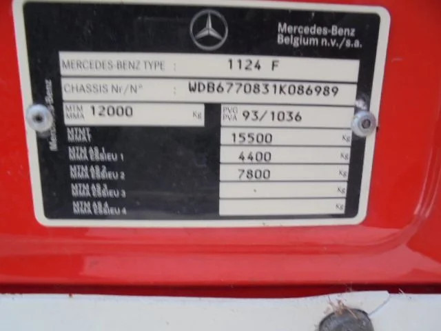 Carro de bombeiro Mercedes-Benz 1124 F: foto 13