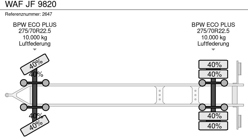 Reboque plataforma/ Caixa aberta WAF JF 9820: foto 11