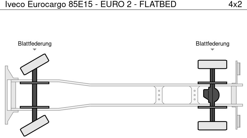 Camião de caixa aberta/ Plataforma Iveco Eurocargo 85E15 - EURO 2 - FLATBED: foto 15 Camião de caixa aberta/ Plataforma Iveco Eurocargo 85E15 - EURO 2 - FLATBED: foto 15
