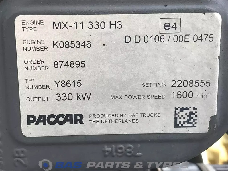 DAF CF Euro 6 Motor DAF MX11 330 H2 2184945R - Motor para Camião: foto 5 DAF CF Euro 6 Motor DAF MX11 330 H2 2184945R - Motor para Camião: foto 5