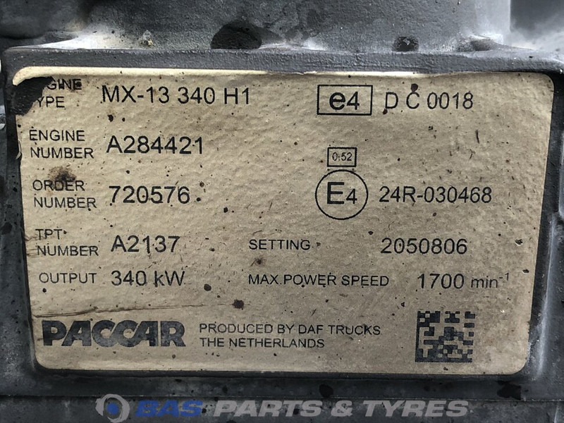 DAF CF Euro 6 Motor DAF MX13 340 H1 1926342 - Motor para Camião: foto 5 DAF CF Euro 6 Motor DAF MX13 340 H1 1926342 - Motor para Camião: foto 5