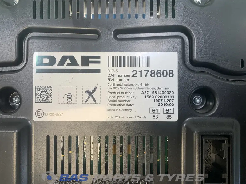 DAF XF106 - Painel de instrumentos para Camião: foto 3 DAF XF106 - Painel de instrumentos para Camião: foto 3