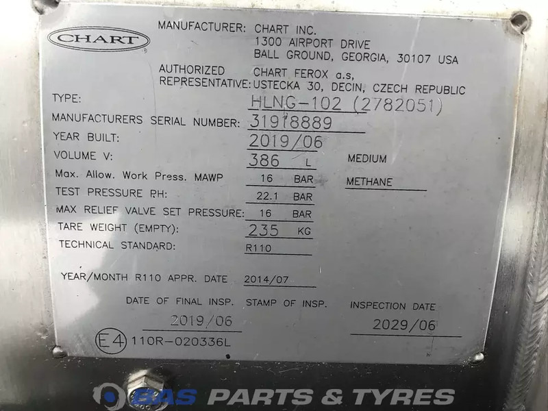 Scania LNG tank Scania 352 Liter 1776103 - Tanque de combustível para Camião: foto 5 Scania LNG tank Scania 352 Liter 1776103 - Tanque de combustível para Camião: foto 5