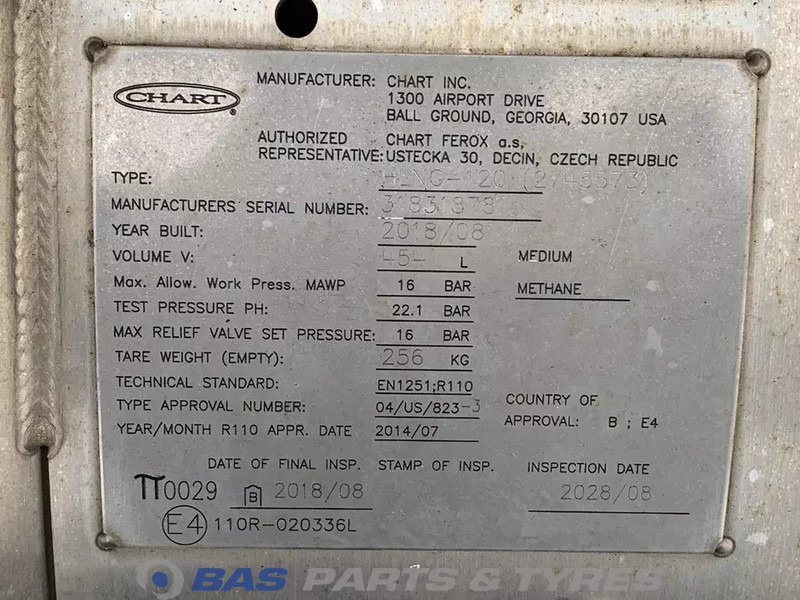 Scania LNG tank Scania 406 Liter 1776103 - Tanque de combustível para Camião: foto 5 Scania LNG tank Scania 406 Liter 1776103 - Tanque de combustível para Camião: foto 5