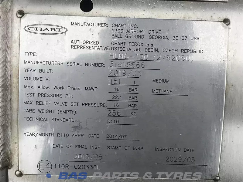 Scania LNG tank Scania 406 Liter 1776103 - Tanque de combustível para Camião: foto 5 Scania LNG tank Scania 406 Liter 1776103 - Tanque de combustível para Camião: foto 5