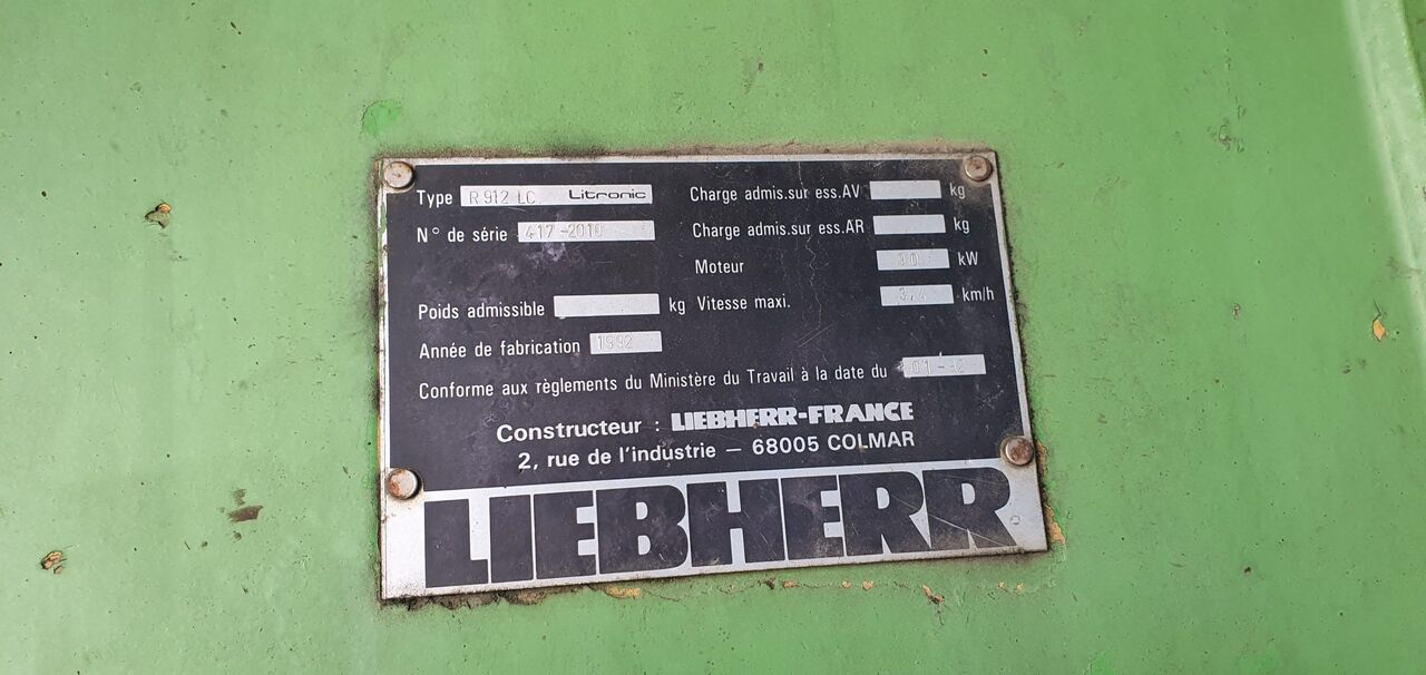 LIEBHERR R912LI - Escavadora de rastos: foto 2 LIEBHERR R912LI - Escavadora de rastos: foto 2