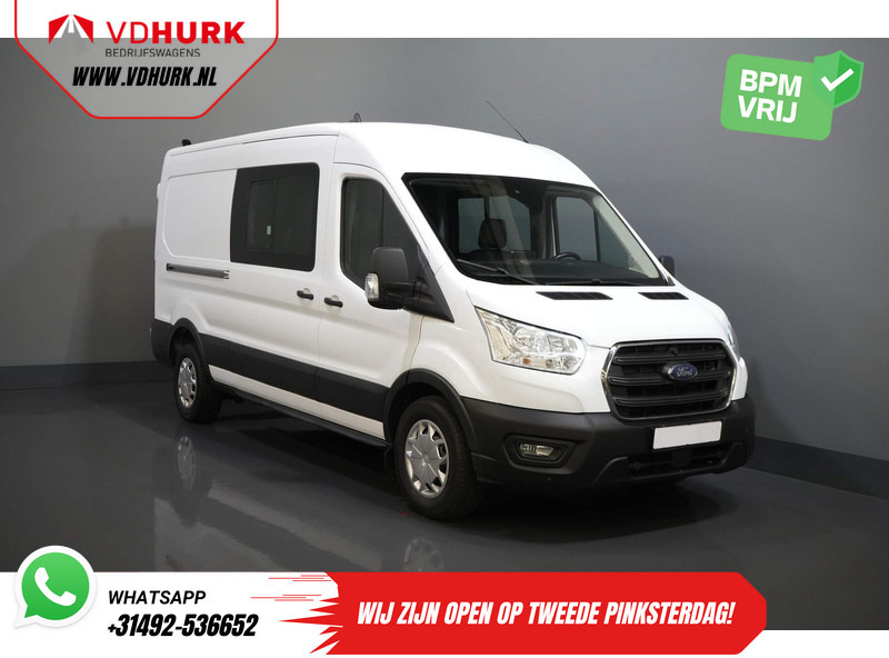 Ford Transit 2.0 TDCI 130 pk L3H2 DC Dubbel Cabine 7 Pers./ Riem V.V./ Adapt. Cruise/ CarPlay/ PDC/ Navi/ Camera/ Airco/ Trekhaak - Furgão, Carrinha cabine dupla: foto 1 Ford Transit 2.0 TDCI 130 pk L3H2 DC Dubbel Cabine 7 Pers./ Riem V.V./ Adapt. Cruise/ CarPlay/ PDC/ Navi/ Camera/ Airco/ Trekhaak - Furgão, Carrinha cabine dupla: foto 1