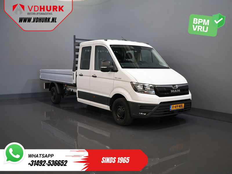 MAN TGE 3.180 DSG Aut. DC Dubbel Cabine BPM VRIJ! Open Laadbak 350x203/ 7 Pers./ Carplay/ Trekhaak/ Cruise/ 2.8t Trekverm./ Airco/ Pick - Carrinha de caixa aberta, Carrinha cabine dupla: foto 1 MAN TGE 3.180 DSG Aut. DC Dubbel Cabine BPM VRIJ! Open Laadbak 350x203/ 7 Pers./ Carplay/ Trekhaak/ Cruise/ 2.8t Trekverm./ Airco/ Pick - Carrinha de caixa aberta, Carrinha cabine dupla: foto 1