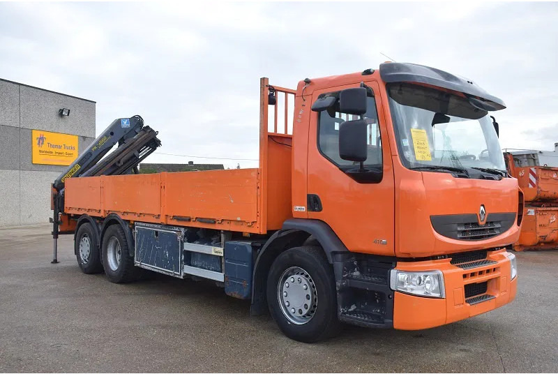 Renault Premium 410 - Camião de caixa aberta/ Plataforma, Camião grua: foto 4 Renault Premium 410 - Camião de caixa aberta/ Plataforma, Camião grua: foto 4