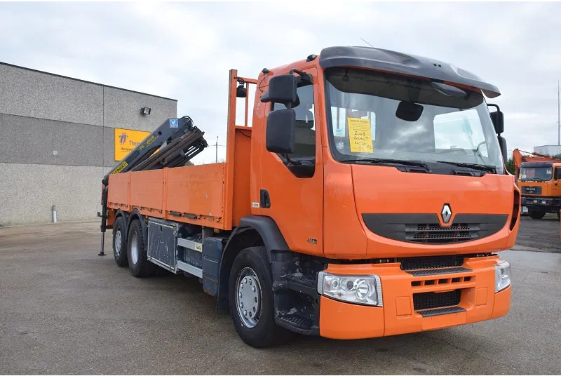 Renault Premium 410 - Camião de caixa aberta/ Plataforma, Camião grua: foto 5 Renault Premium 410 - Camião de caixa aberta/ Plataforma, Camião grua: foto 5